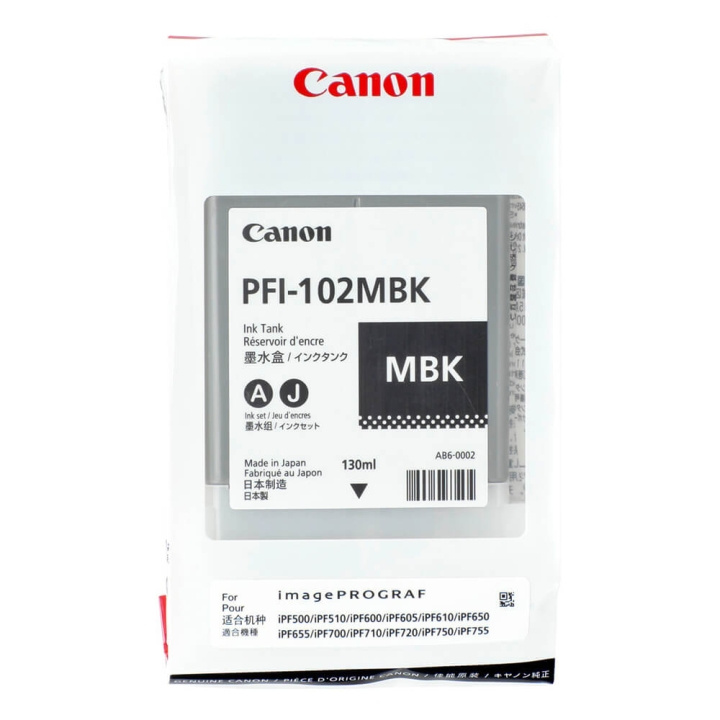 Canon Bläck 0894B001 PFI-102 Mattsvart i gruppen DATORER & KRINGUTRUSTNING / Skrivare & Tillbehör / Bläck & Toner / Bläckpatroner / Canon hos TP E-commerce Nordic AB (C15976)