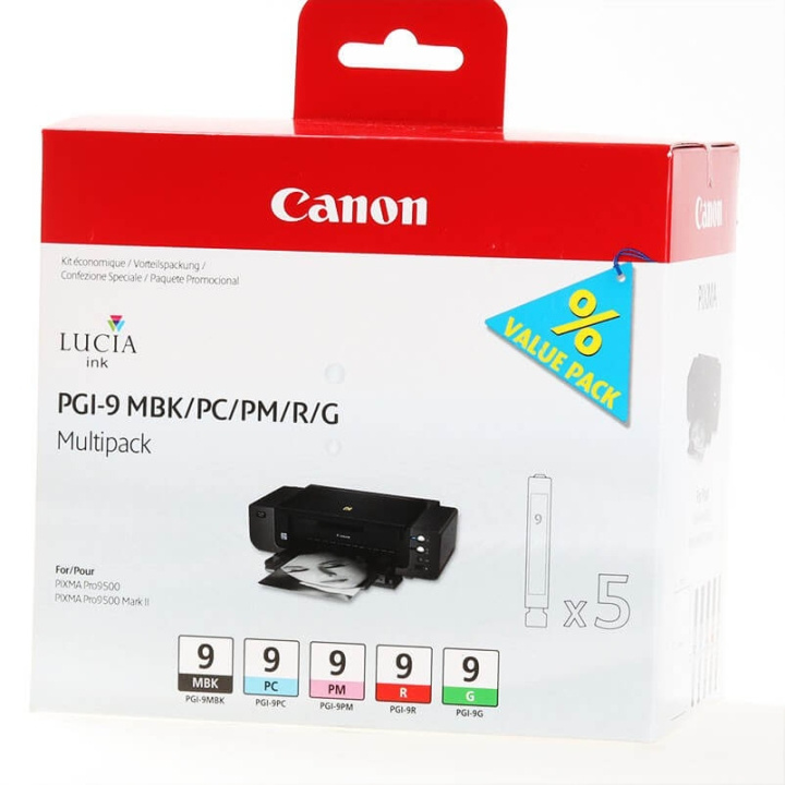 Canon Bläck 1033B013 PGI-9 MBK/PC/PM/R/G i gruppen DATORER & KRINGUTRUSTNING / Skrivare & Tillbehör / Bläck & Toner / Bläckpatroner / Canon hos TP E-commerce Nordic AB (C15981)