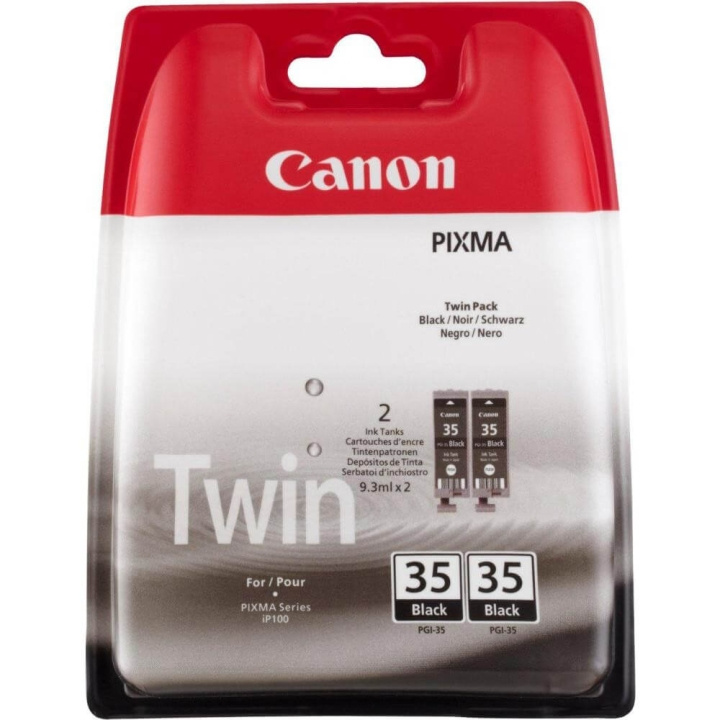 Canon Bläck 1509B012 PGI-35 Svart Twin-pack i gruppen DATORER & KRINGUTRUSTNING / Skrivare & Tillbehör / Bläck & Toner / Bläckpatroner / Canon hos TP E-commerce Nordic AB (C15987)