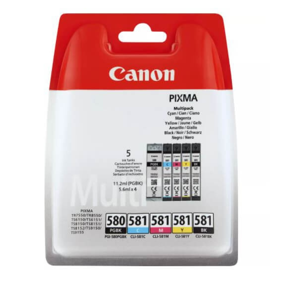 Canon Bläck 2078C005 PGI-580/CLI-581 Multipack i gruppen DATORER & KRINGUTRUSTNING / Skrivare & Tillbehör / Bläck & Toner / Bläckpatroner / Canon hos TP E-commerce Nordic AB (C16004)