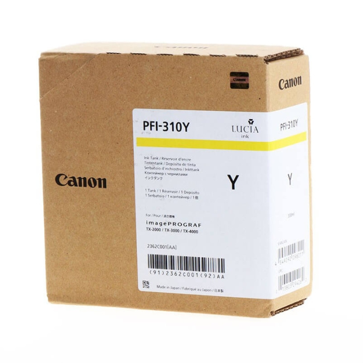 Canon Bläck 2362C001 PFI-310 Gul i gruppen DATORER & KRINGUTRUSTNING / Skrivare & Tillbehör / Bläck & Toner / Bläckpatroner / Canon hos TP E-commerce Nordic AB (C16023)