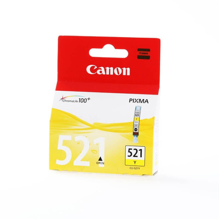 Canon Bläck 2936B001 CLI-521 Gul i gruppen DATORER & KRINGUTRUSTNING / Skrivare & Tillbehör / Bläck & Toner / Bläckpatroner / Canon hos TP E-commerce Nordic AB (C16040)