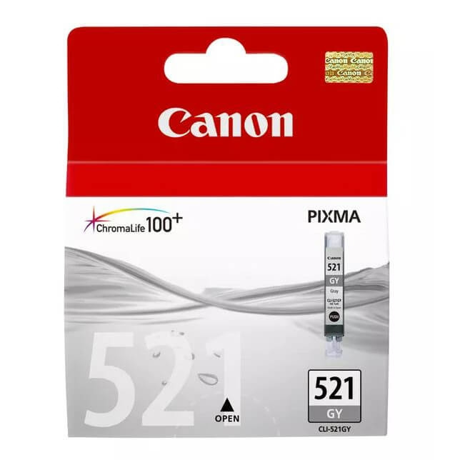 Canon Bläck 2937B001 CLI-521 Grå i gruppen DATORER & KRINGUTRUSTNING / Skrivare & Tillbehör / Bläck & Toner / Bläckpatroner / Canon hos TP E-commerce Nordic AB (C16041)