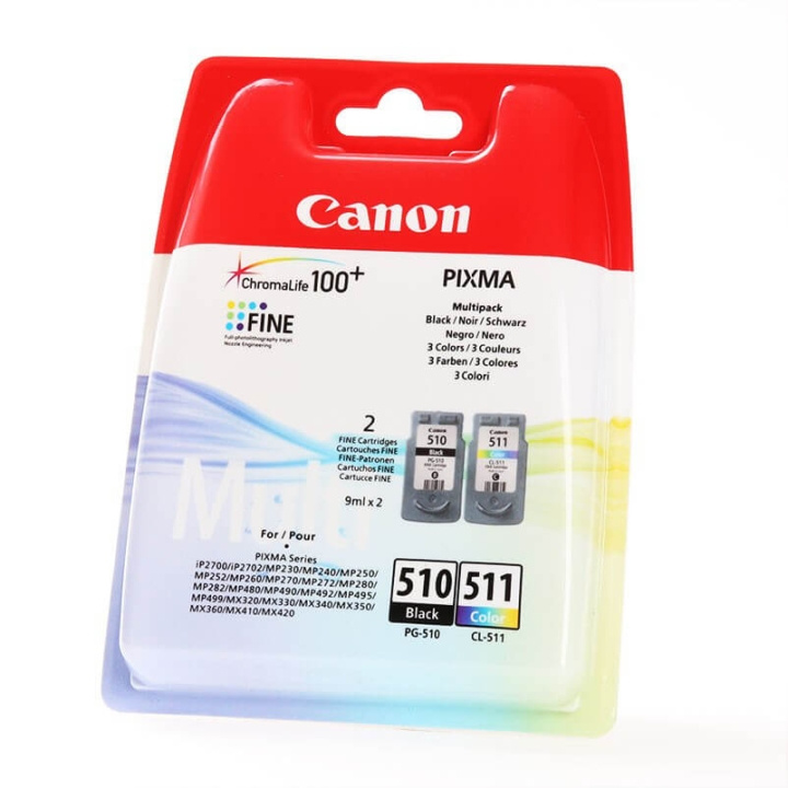 Canon Bläck 2970B010 PG-510/CL-511 Multipack i gruppen DATORER & KRINGUTRUSTNING / Skrivare & Tillbehör / Bläck & Toner / Bläckpatroner / Canon hos TP E-commerce Nordic AB (C16044)