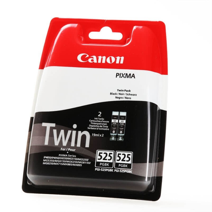 Canon Bläck 4529B010 PGI-525 Svart Twin-pack i gruppen DATORER & KRINGUTRUSTNING / Skrivare & Tillbehör / Bläck & Toner / Bläckpatroner / Canon hos TP E-commerce Nordic AB (C16062)