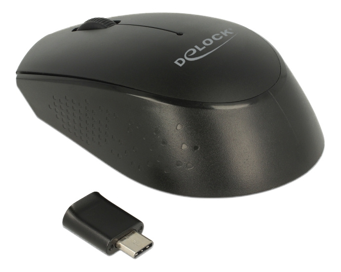 DeLOCK Optical 3-button mini mouse USB Type-C 2.4 GHz wireless i gruppen DATORER & KRINGUTRUSTNING / Möss & Tangentbord / Möss / Trådlösa hos TP E-commerce Nordic AB (C16153)