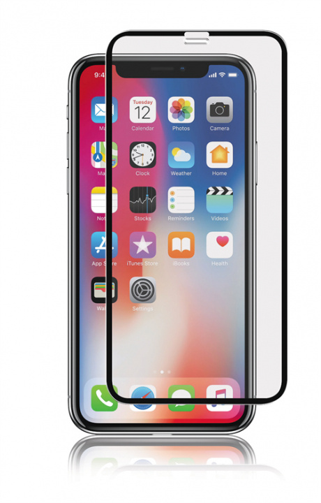 Essentials iPhone X/XS/11 Pro, Kurvat glas, Svart i gruppen SMARTPHONE & SURFPLATTOR / Mobilskydd / Apple / iPhone 11 Pro / Skärmskydd hos TP E-commerce Nordic AB (C16202)