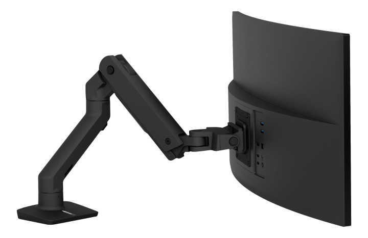 Ergotron HX Desk Monitor Arm, Mattsvart i gruppen DATORER & KRINGUTRUSTNING / Datorskärmar & Tillbehör / Monitorarmar & fästen hos TP E-commerce Nordic AB (C16213)