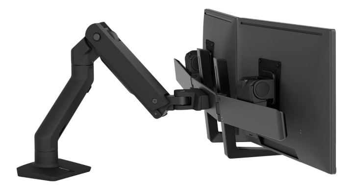 Ergotron HX Desk Dual Monitor Arm, Mattsvart i gruppen DATORER & KRINGUTRUSTNING / Datorskärmar & Tillbehör / Monitorarmar & fästen hos TP E-commerce Nordic AB (C16215)