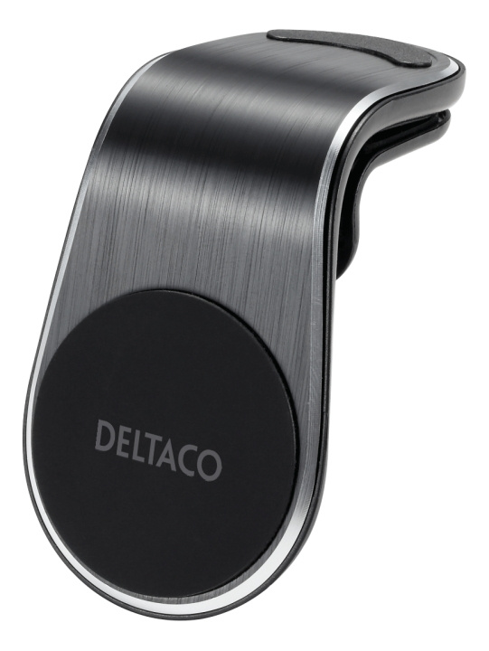 DELTACO Magnetisk bilhållare för smartphones, montering på fläktgaller, Vinklad, Svartd i gruppen BIL / Bilhållare / Bilhållare Smartphone hos TP E-commerce Nordic AB (C16311)