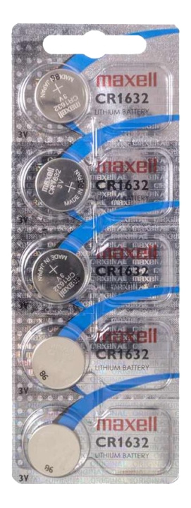 Maxell Lithium CR1632 5P i gruppen HEMELEKTRONIK / Batterier & Laddare / Batterier / Knappcell hos TP E-commerce Nordic AB (C16317)
