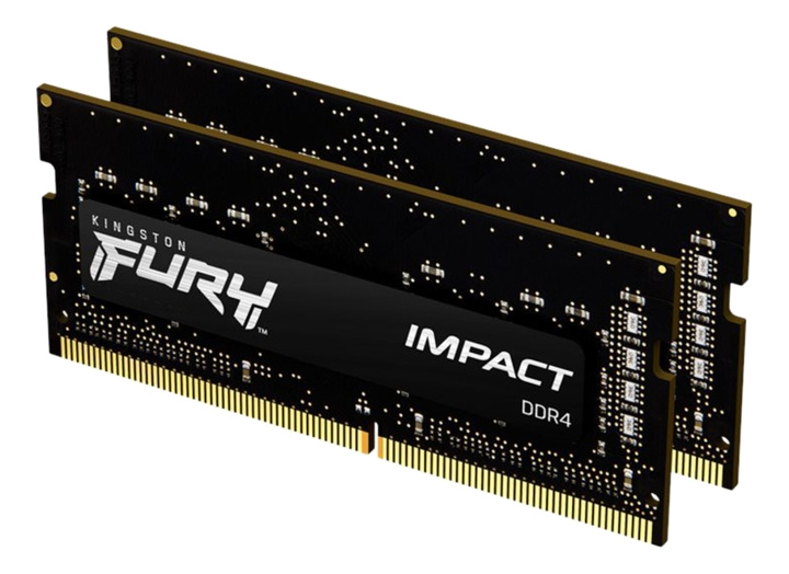 Kingston 16GB 2666MHz DDR4 RAM-minnen CL15 SODIMM (Set med 2st) FURY Impact i gruppen DATORER & KRINGUTRUSTNING / Datorkomponenter / RAM-minnen / DDR4 SoDimm hos TP E-commerce Nordic AB (C16724)