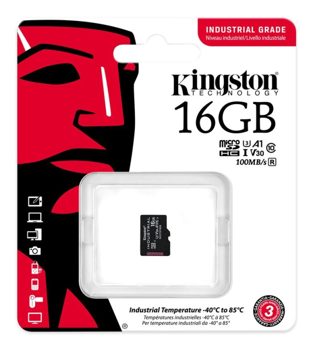 Kingston 16GB microSDHC Industrial C10 A1 pSLC Card w/o Adapter i gruppen HEMELEKTRONIK / Lagringsmedia / Minneskort / SD/SDHC/SDXC hos TP E-commerce Nordic AB (C16836)
