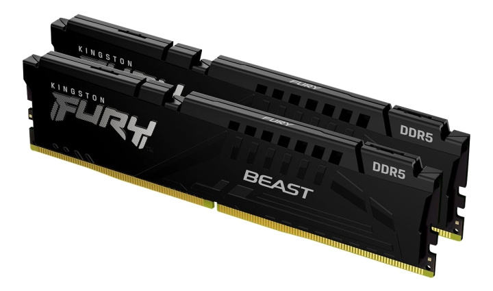 Kingston 16GB 5200MT/s DDR5 RAM-minnen CL40 DIMM (Set med 2st) FURY Beast Black i gruppen DATORER & KRINGUTRUSTNING / Datorkomponenter / RAM-minnen / DDR5 hos TP E-commerce Nordic AB (C16906)