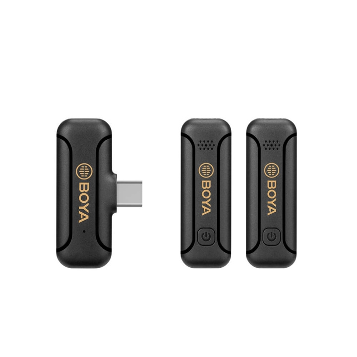 BOYA Trådlöst Mikrofonsystem x2 BY-WM3 För USB-C i gruppen DATORER & KRINGUTRUSTNING / Datortillbehör / Mikrofoner hos TP E-commerce Nordic AB (C16995)