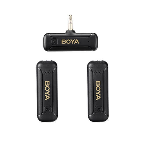 BOYA Trådlös mikrofon x2 BY-WM3T2-M2 3,5 mm TRS i gruppen DATORER & KRINGUTRUSTNING / Datortillbehör / Mikrofoner hos TP E-commerce Nordic AB (C16997)