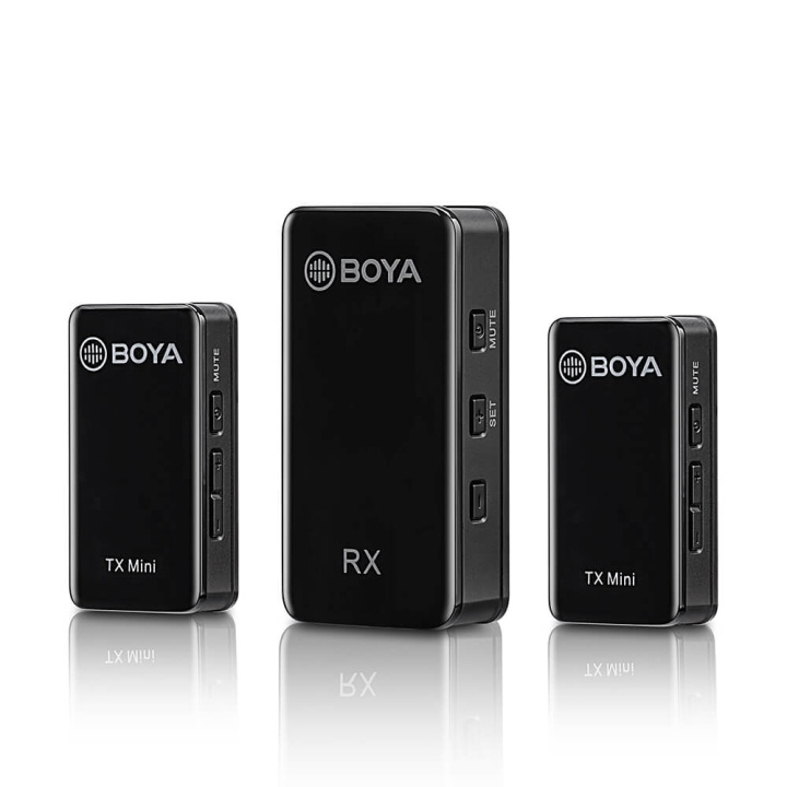 BOYA Trådlös mikrofon x2 BY-XM6-S2 Mini 3,5mm i gruppen DATORER & KRINGUTRUSTNING / Datortillbehör / Mikrofoner hos TP E-commerce Nordic AB (C16999)