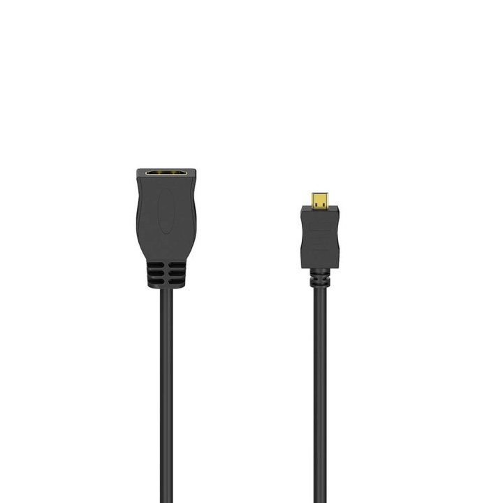 Hama Adapter HDMI Typ D-A Hane-Hona Guldpläterad Svart i gruppen HEMELEKTRONIK / Kablar & Adaptrar / HDMI / Adaptrar hos TP E-commerce Nordic AB (C17006)