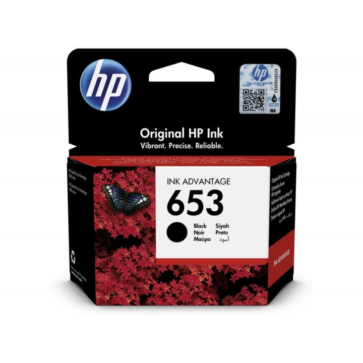 HP Ink 3YM75AE 653 Black i gruppen DATORER & KRINGUTRUSTNING / Skrivare & Tillbehör / Bläck & Toner / Bläckpatroner / HP hos TP E-commerce Nordic AB (C17265)