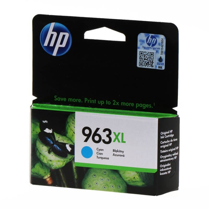 HP Bläck 3JA27AE 963XL Cyan i gruppen DATORER & KRINGUTRUSTNING / Skrivare & Tillbehör / Bläck & Toner / Bläckpatroner / HP hos TP E-commerce Nordic AB (C17350)