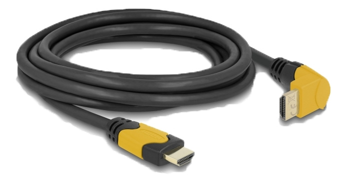 Delock High Speed HDMI cable male-male 90° up 48 Gbps 8K 60 Hz 3 m i gruppen HEMELEKTRONIK / Kablar & Adaptrar / HDMI / Kablar hos TP E-commerce Nordic AB (C17502)