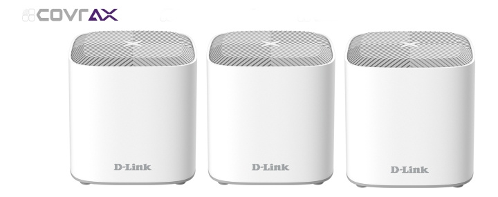 D-Link COVR-X1863, AX1800 Dual-Band Whole Home Mesh Wi-Fi 6 System, kit med 3xCOVR-X1860, vit i gruppen DATORER & KRINGUTRUSTNING / Nätverk / Meshnätverk hos TP E-commerce Nordic AB (C17507)