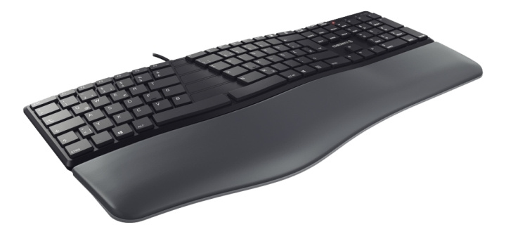 CHERRY KC 4500 Ergo keyboard, ergonomic designed keyboard, black i gruppen DATORER & KRINGUTRUSTNING / Möss & Tangentbord / Tangentbord / Trådbundna hos TP E-commerce Nordic AB (C17601)