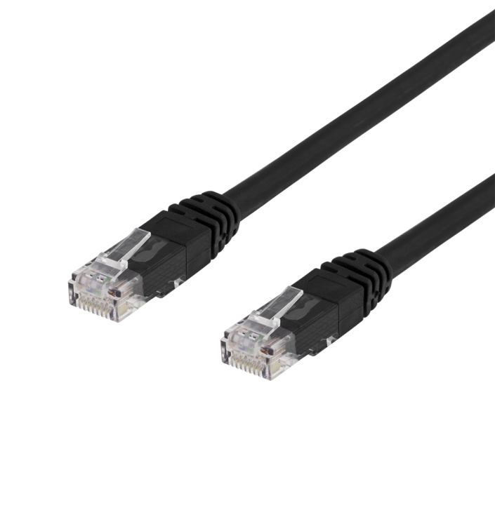 DELTACO U/UTP Cat6 patch cable, LSZH, 5m, black i gruppen DATORER & KRINGUTRUSTNING / Datorkablar / Nätverkskablar / Cat6 hos TP E-commerce Nordic AB (C17621)