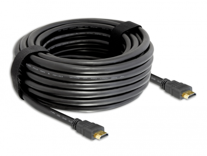 DeLOCK Cable High Speed HDMI Ethernet–HDMI A male>HDMI A male,10m i gruppen HEMELEKTRONIK / Kablar & Adaptrar / HDMI / Kablar hos TP E-commerce Nordic AB (C17677)