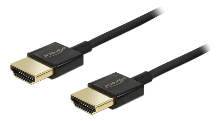 DeLOCK Cable High Speed HDMI Ethernet–HDMI-A male>HDMI-A male, 2m i gruppen HEMELEKTRONIK / Kablar & Adaptrar / HDMI / Kablar hos TP E-commerce Nordic AB (C17684)