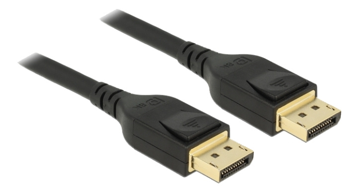 DeLock DisplayPort kabel 8K 60 Hz 5 m DP 8K-certifierad, svart i gruppen DATORER & KRINGUTRUSTNING / Datorkablar / DisplayPort / Kablar hos TP E-commerce Nordic AB (C17689)