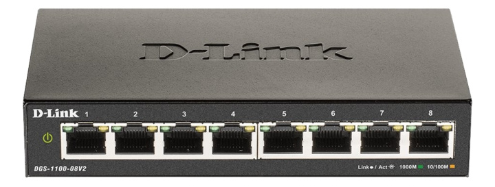 dlink 8-Port Gigabit Smart Managed Switch, Fanless i gruppen DATORER & KRINGUTRUSTNING / Nätverk / Switchar hos TP E-commerce Nordic AB (C17784)