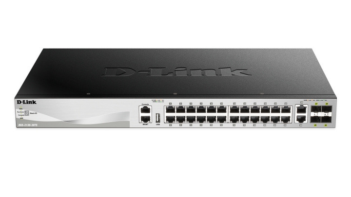 dlink 24-port Managed gigabit switch, L3, 4x Gigabit SFP+, silver i gruppen DATORER & KRINGUTRUSTNING / Nätverk / Switchar / 10/100/1000Mbps hos TP E-commerce Nordic AB (C17802)