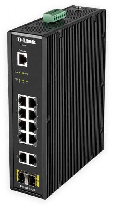 dlink 12-Port Gigabit Smart Managed Industrial Switch, black i gruppen DATORER & KRINGUTRUSTNING / Nätverk / Switchar hos TP E-commerce Nordic AB (C17820)