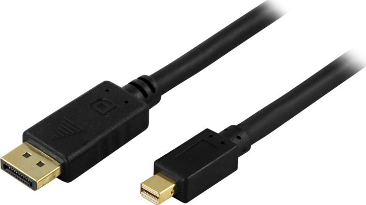 DELTACO DisplayPort till Mini DisplayPort kabel, 20-p ha-ha, 1m, Svart i gruppen DATORER & KRINGUTRUSTNING / Datorkablar / DisplayPort / Kablar hos TP E-commerce Nordic AB (C17839)