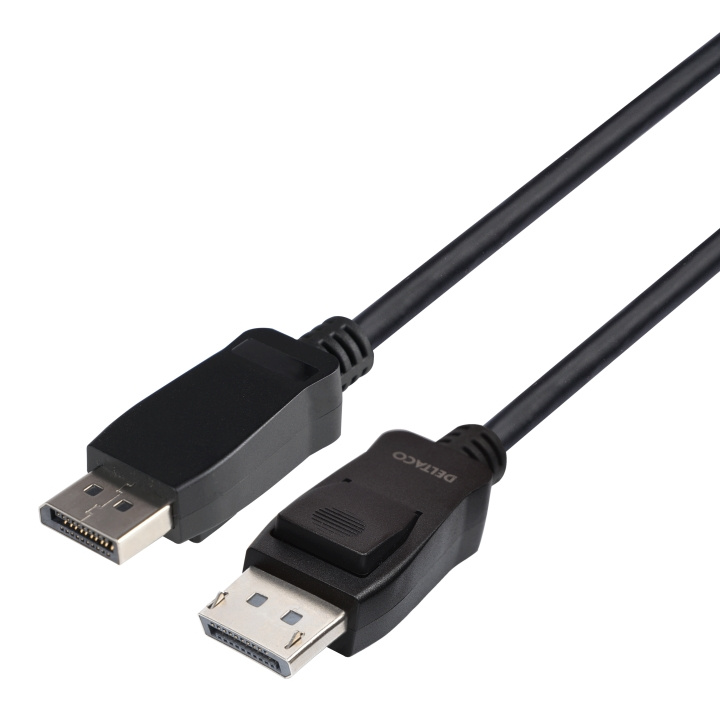 Deltaco DisplayPort-kabel, 1m, 8K, DP 1.4, DSC 1.2, LSZH svart i gruppen DATORER & KRINGUTRUSTNING / Datorkablar / DisplayPort / Kablar hos TP E-commerce Nordic AB (C17845)