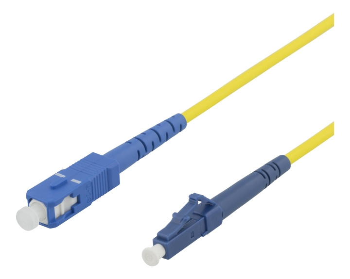 Deltaco OS1/2 Fiber cable, LC - SC, 9/125, singlemode, 10m i gruppen DATORER & KRINGUTRUSTNING / Datorkablar / Nätverkskablar / Fiberkablage hos TP E-commerce Nordic AB (C17949)