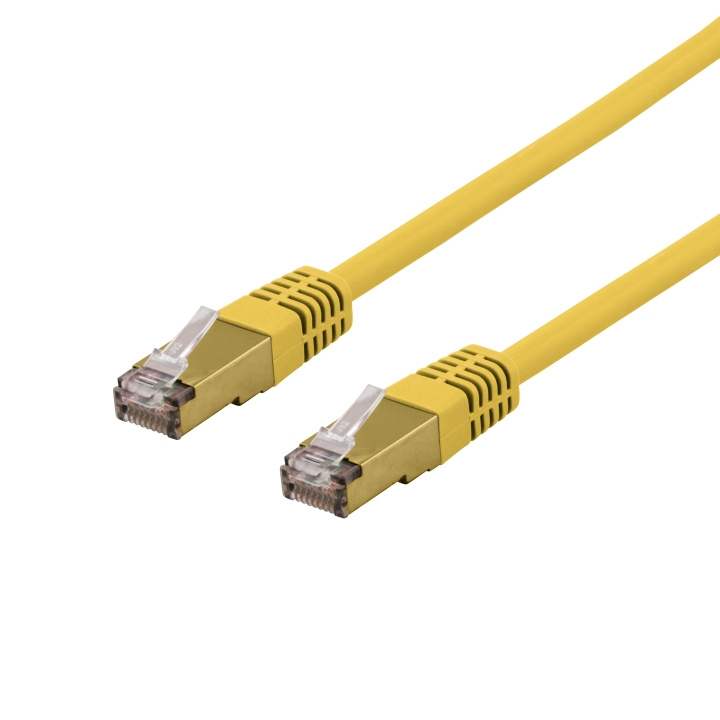 Deltaco S/FTP Cat6a patch cable, delta cert, LSZH, 0.5m, yellow i gruppen DATORER & KRINGUTRUSTNING / Datorkablar / Nätverkskablar / Cat6 hos TP E-commerce Nordic AB (C18006)