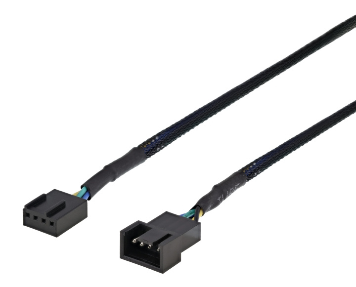 Deltaco Extension cable for 4-pin fans 0.6m, black i gruppen DATORER & KRINGUTRUSTNING / Datorkablar / Interna / Strömkablar & Adaptrar hos TP E-commerce Nordic AB (C18089)