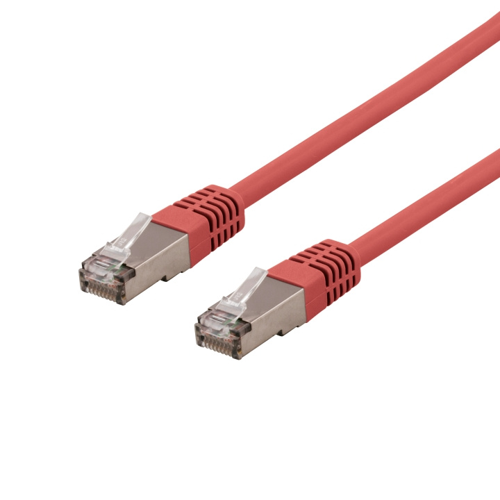 Deltaco U/FTP Cat6a patch cable, LSZH, 0.3m, red i gruppen DATORER & KRINGUTRUSTNING / Datorkablar / Nätverkskablar / Cat6 hos TP E-commerce Nordic AB (C18095)
