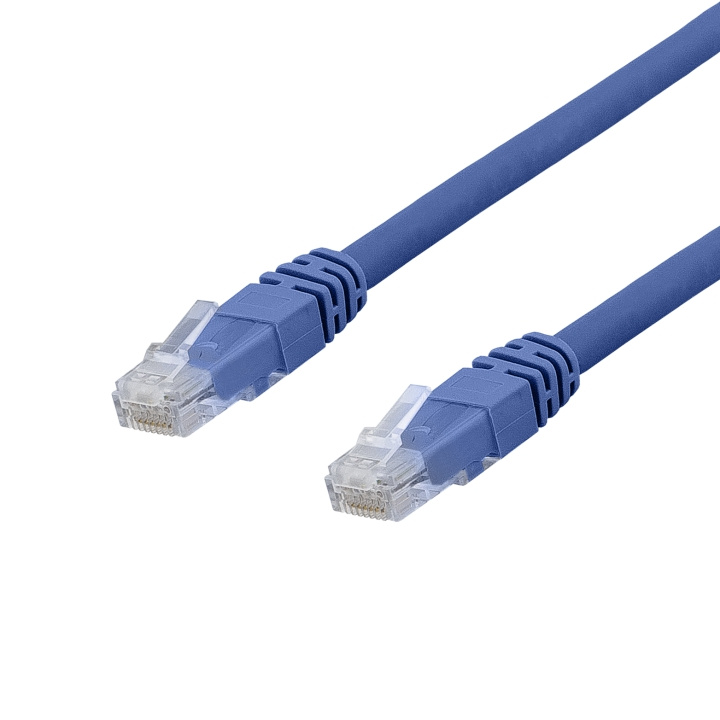 Deltaco U/UTP Cat6a patch cable, LSZH, 0.3m, blue i gruppen DATORER & KRINGUTRUSTNING / Datorkablar / Nätverkskablar / Cat6 hos TP E-commerce Nordic AB (C18139)