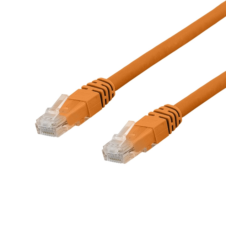 Deltaco U/UTP Cat6a patch cable, LSZH, 0.5m, orange i gruppen DATORER & KRINGUTRUSTNING / Datorkablar / Nätverkskablar / Cat6 hos TP E-commerce Nordic AB (C18157)