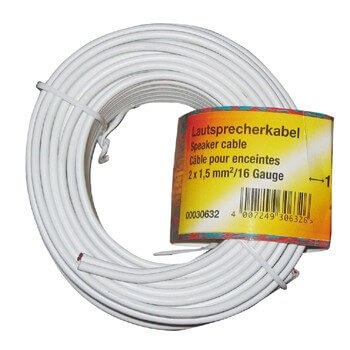 HAMA Högtalarkabel 2x1.5mm2 25p Bulk Vit 10m i gruppen HEMELEKTRONIK / Kablar & Adaptrar / Högtalarkablar hos TP E-commerce Nordic AB (C18464)