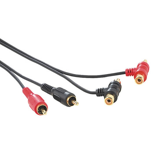 Hama Kabel 2xRCA-2xRCA T-Koppling Svart 1.5m i gruppen HEMELEKTRONIK / Kablar & Adaptrar / RCA-kablar & adaptrar / Kablar hos TP E-commerce Nordic AB (C18473)