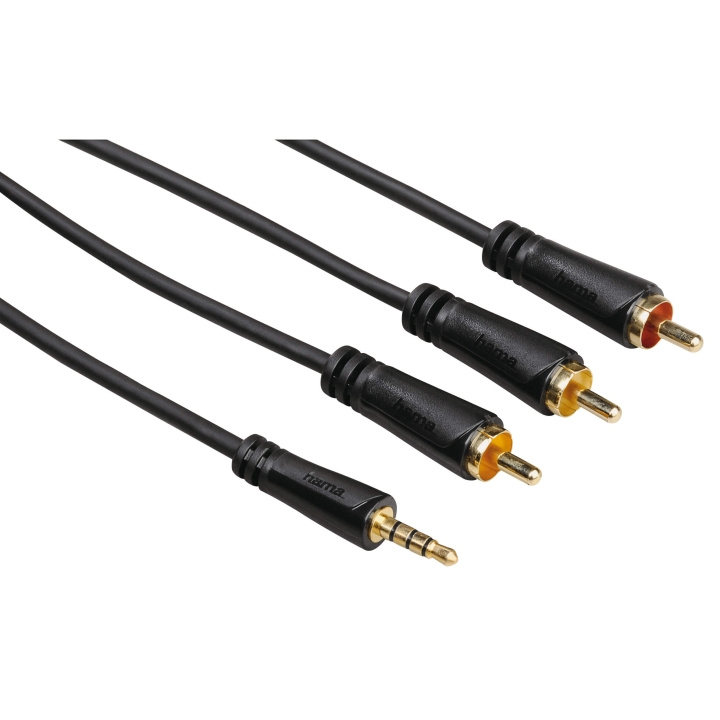 Hama Kabel 4pin 3,5mm-3xRCA Guld Svart 3m i gruppen HEMELEKTRONIK / Kablar & Adaptrar / RCA-kablar & adaptrar / Kablar hos TP E-commerce Nordic AB (C18501)