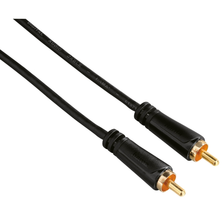 Hama Kabel Audio 1xRCA-1xRCA Guld Svart 1.5m i gruppen HEMELEKTRONIK / Kablar & Adaptrar / RCA-kablar & adaptrar / Kablar hos TP E-commerce Nordic AB (C18503)