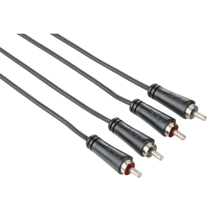 Hama Kabel Audio 2xRCA-2xRCA Svart 1.5m i gruppen HEMELEKTRONIK / Kablar & Adaptrar / RCA-kablar & adaptrar / Kablar hos TP E-commerce Nordic AB (C18504)