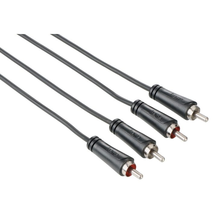 Hama Kabel Audio 2xRCA-2xRCA Svart 3m i gruppen HEMELEKTRONIK / Kablar & Adaptrar / RCA-kablar & adaptrar / Kablar hos TP E-commerce Nordic AB (C18505)