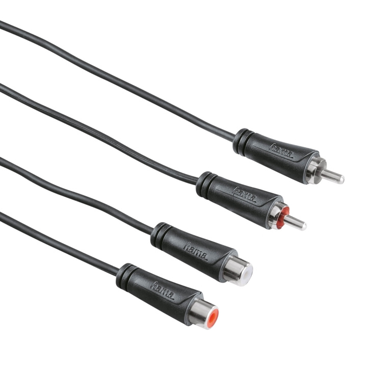 HAMA Kabel Audio 2xRCA-2xRCA Förlängning Svart 1.5m i gruppen HEMELEKTRONIK / Kablar & Adaptrar / RCA-kablar & adaptrar / Kablar hos TP E-commerce Nordic AB (C18506)