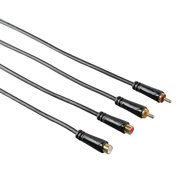 Hama Kabel Audio 2xRCA-2xRCA Förlängning Guld Svart 3m i gruppen HEMELEKTRONIK / Kablar & Adaptrar / RCA-kablar & adaptrar / Kablar hos TP E-commerce Nordic AB (C18509)